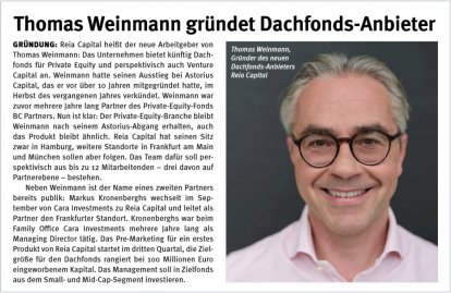 Thomas Weinmann gründet Dachfonds-Anbieter. 